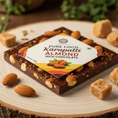 Pure Coco Karupatti Almond Rich Choclate 50g